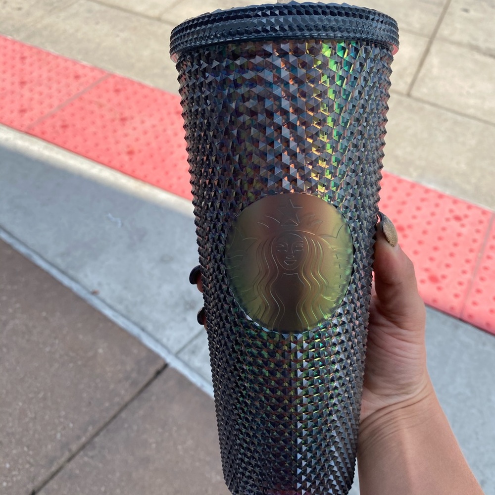 Starbucks black iridescent studded tumbler
